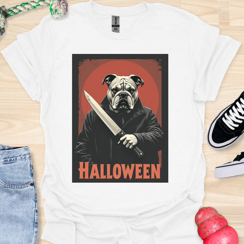 Halloween - V1 - Retro Bulldog T-Shirt